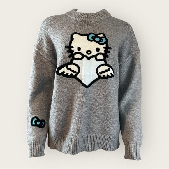 Hello Kitty & Friends Forever 21 | Angel Drop-Sleeve Sweater | Gray | Small - Picture 13 of 13